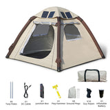 Cort Camping Solar 2-3 Persoane cu baterie 2000 mAh, USB si Rezistenta la Apa