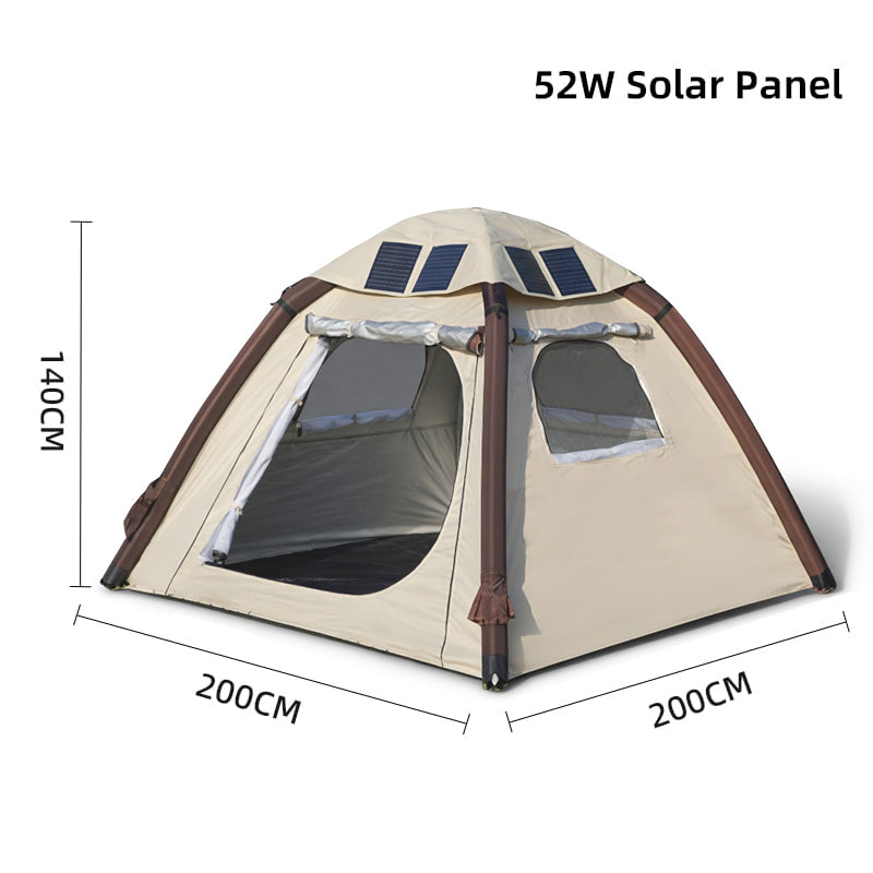 Cort Camping Solar 2-3 Persoane cu baterie 2000 mAh, USB si Rezistenta la Apa
