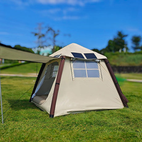 Cort Camping Solar 2-3 Persoane cu baterie 2000 mAh, USB si Rezistenta la Apa