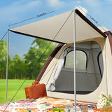 Cort Camping Solar 2-3 Persoane cu baterie 2000 mAh, USB si Rezistenta la Apa