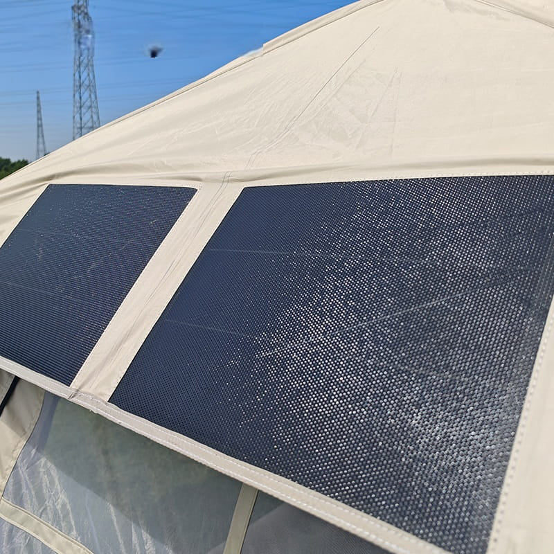 Cort Camping Solar 2-3 Persoane cu baterie 2000 mAh, USB si Rezistenta la Apa