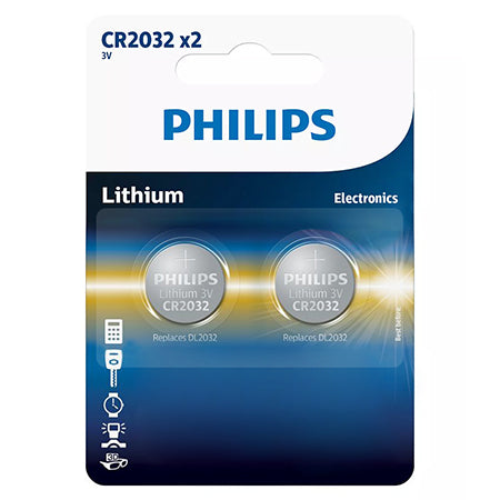 Baterie Lithium Blister 2 Buc Philips CR 2032 cu baterie reincarcabila