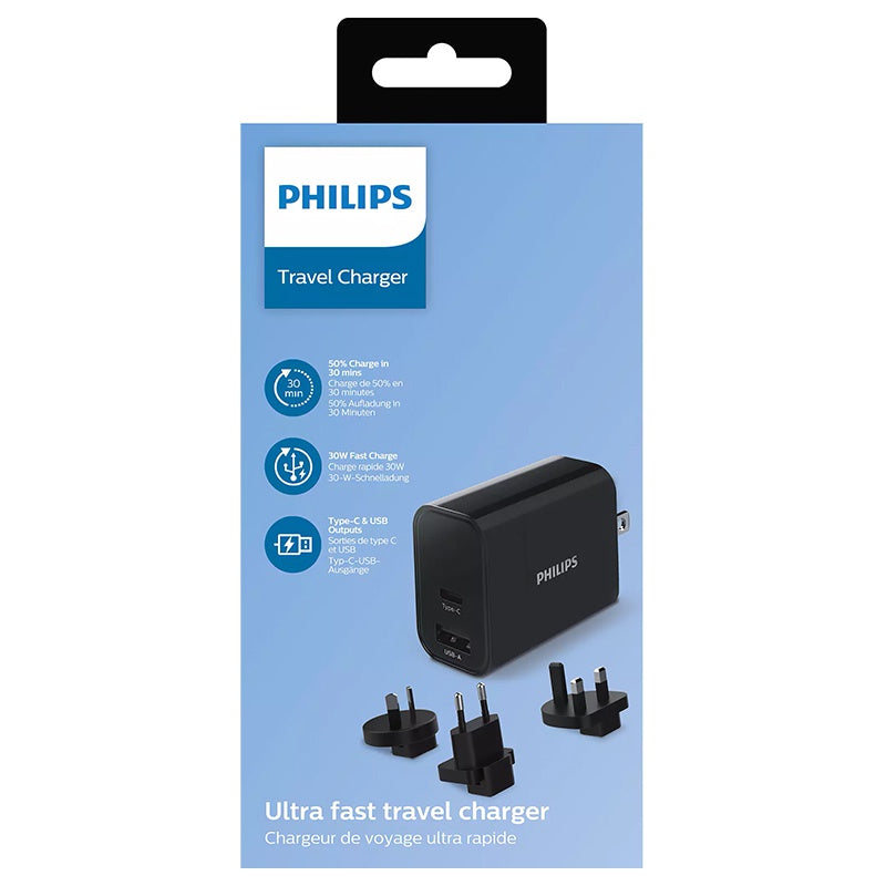 Incarcator Retea Rapid 1a1c Philips cu USB