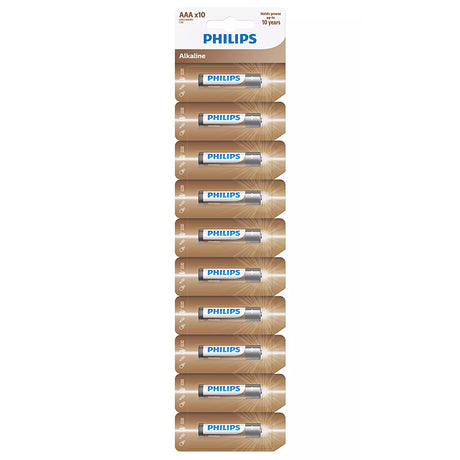 Baterie Entry Alkaline AAA LR03 Blister 10 Buc Philips