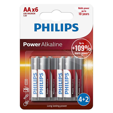 Baterie Power Alkaline Lr6 Aa Blister 6 cu baterie reincarcabila
