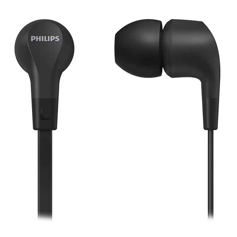 Casti In-Ear Philips TAE1105BK, Cu Fir, Microfon Integrat, Jack 3.5 mm, Bass Puternic, Negre