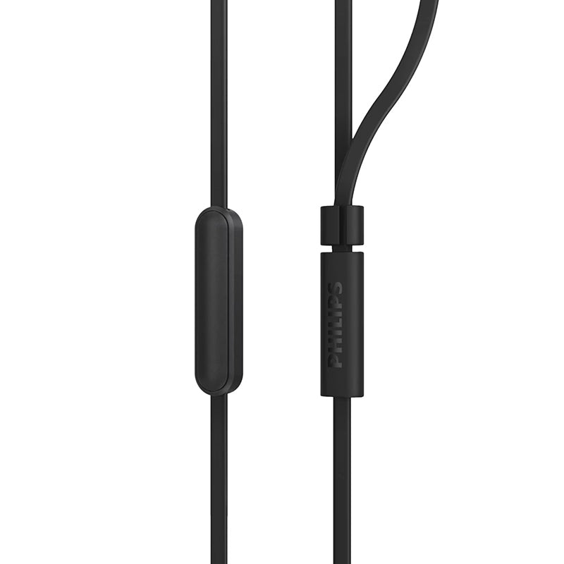 Casti In-Ear Philips TAE1105BK, Cu Fir, Microfon Integrat, Jack 3.5 mm, Bass Puternic, Negre