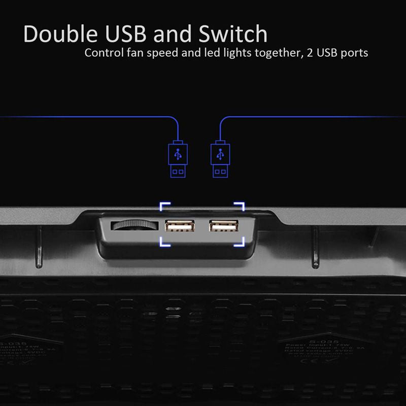 Cooling Pad Laptop 5 Fans 2 Platinet cu USB