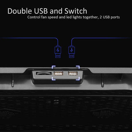 Cooling Pad Laptop 5 Fans 2 Platinet cu USB