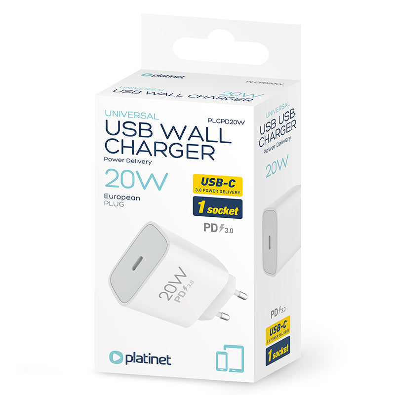 Incarcator Retea Pd 3.0 Qc 3.0 Platinet cu USB