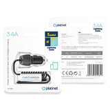Incarcator Auto Cablu Spiralat Lightning cu USB