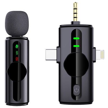 Microfon Lavaliera 3 in 1 Plmm 11 cu Bluetooth, baterie 220 mAh si USB
