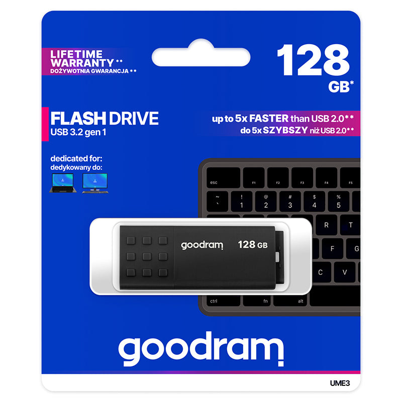 Flash Drive 128gb 2.0 Ume3 Goodram cu USB