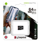 Micro Class 10 Kingston Card 64gb cu Card SD