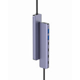 Hub 7 in 1 10gbs Aluminiu Platinet Pd 100W cu USB