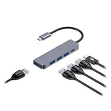 Hub 5 in 1 -c Aluminiu Platinet Pd 100W cu USB