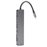 Hub 7 in 1 -c Aluminiu Platinet Pd 100W cu USB si Card SD