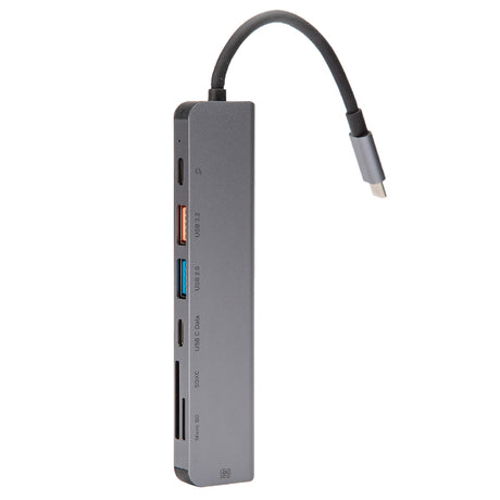 Hub 7 in 1 -c Aluminiu Platinet Pd 100W cu USB si Card SD