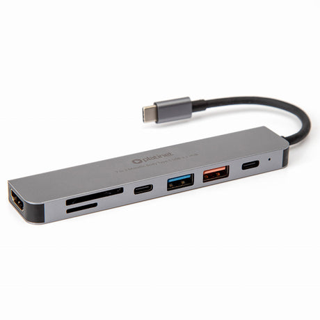 Hub 7 in 1 -c Aluminiu Platinet Pd 100W cu USB si Card SD