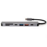 Hub 7 in 1 -c Aluminiu Platinet Pd 100W cu USB si Card SD