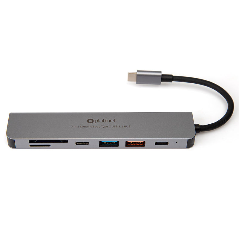 Hub 7 in 1 -c Aluminiu Platinet Pd 100W cu USB si Card SD