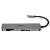 Hub 7 in 1 -c Aluminiu Platinet Pd 100W cu USB si Card SD