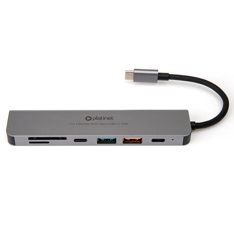 Hub 7 in 1 -c Aluminiu Platinet Pd 100W cu USB si Card SD