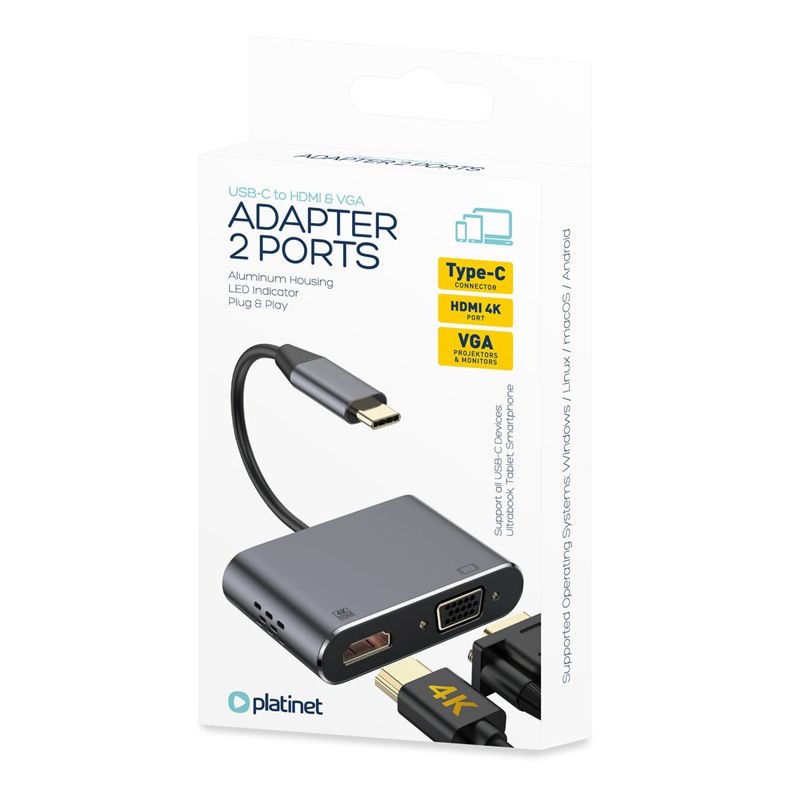 Adaptor Tip C - HDMI 4K 30hz Pmma 9832 cu USB