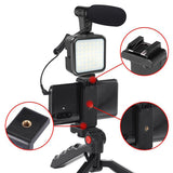 Set Vlogging 4in1 Platinet cu baterie reincarcabila si USB
