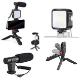 Set Vlogging 4in1 Platinet cu baterie reincarcabila si USB