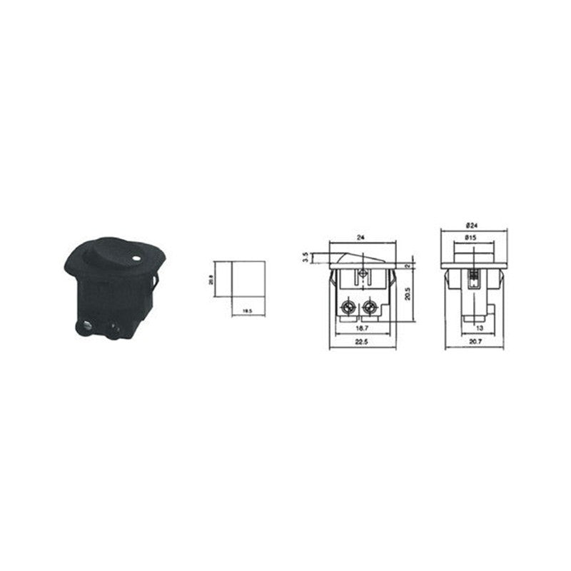 Intrerupator Negru Rs 101