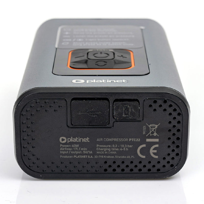 Compresor Auto Acumulator 10 Bar Platinet Ptc 22 cu baterie 4000 mAh si USB