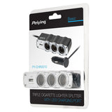 Splitter Bricheta Auto X3 cu si Cablu Peiying cu USB