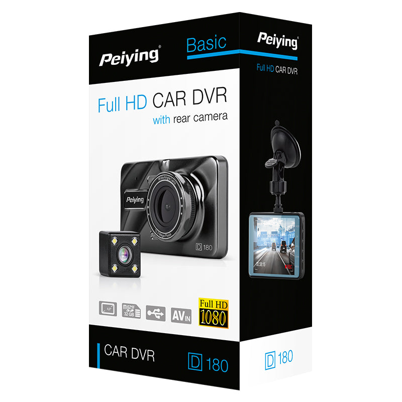 Dvr Auto Basic Peiying D 180 cu baterie 300 mAh, USB si Card SD
