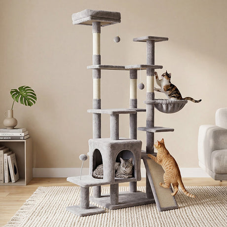 Ansamblu de Joaca Pisici 75x40x152 Cm Animals Rebel
