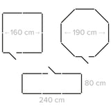 Tarc Modular pentru Caini 8 Panouri 80x60 Rebel