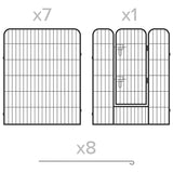 Tarc Modular pentru Caini 8 Panouri 80x100 Rebel