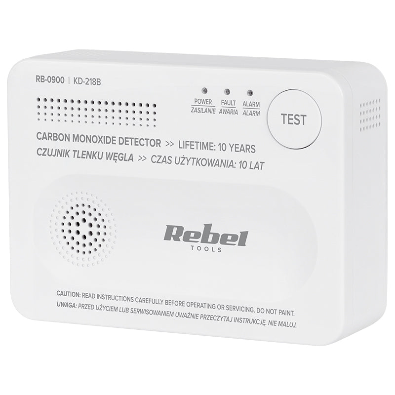 Detector Senzor Monoxid de Carbon Rebel cu alarma si baterie reincarcabila