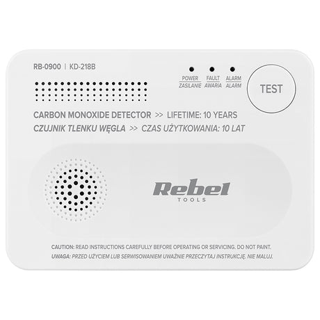 Detector Senzor Monoxid de Carbon Rebel