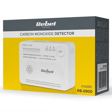 Detector Senzor Monoxid de Carbon Rebel