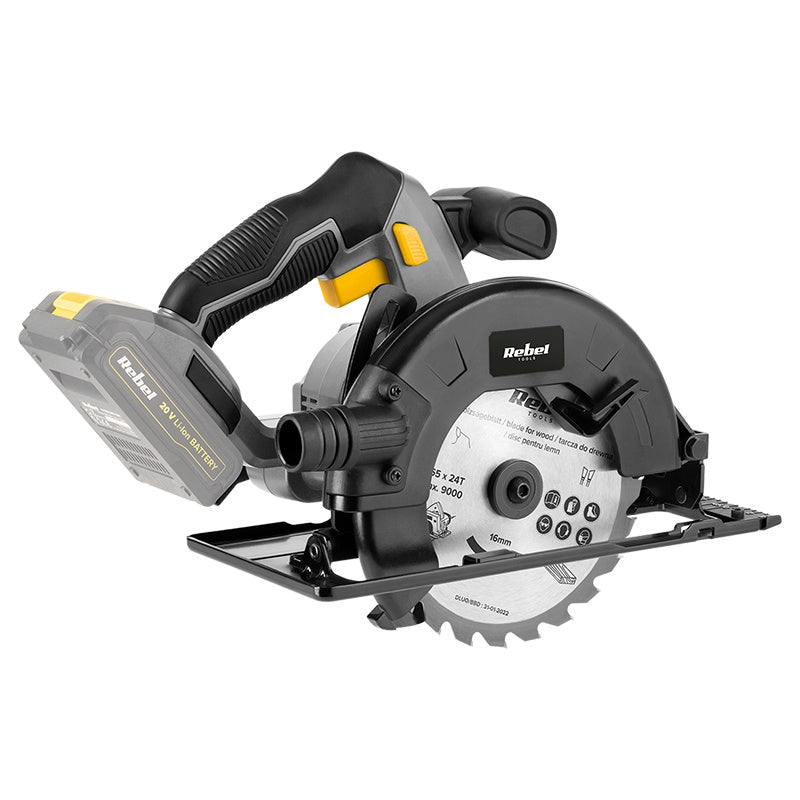 Fierastrau Circular fara Acumulator Rebel Mana 20V cu baterie reincarcabila