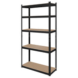 Raft Metalic 5 Polite Negru Rebel Mdf 180x90x40