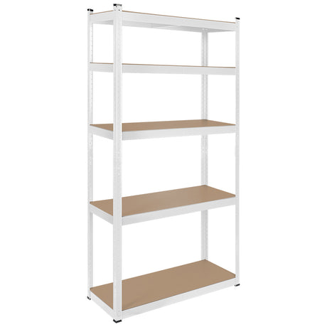 Raft Metalic 5 Polite 750KG Mdf 180X90X40 Alb Rebel