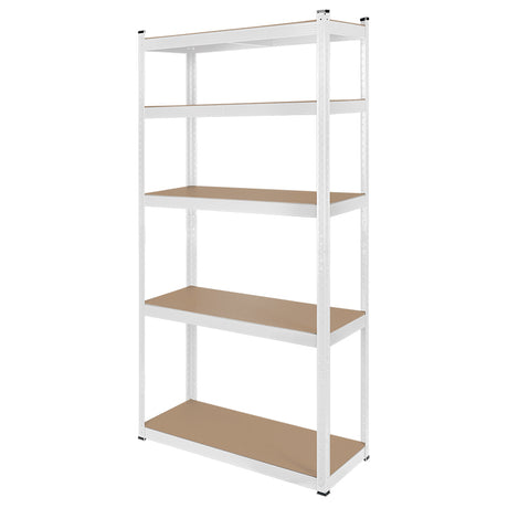 Raft Metalic 5 Polite 750KG Mdf 180X90X40 Alb Rebel