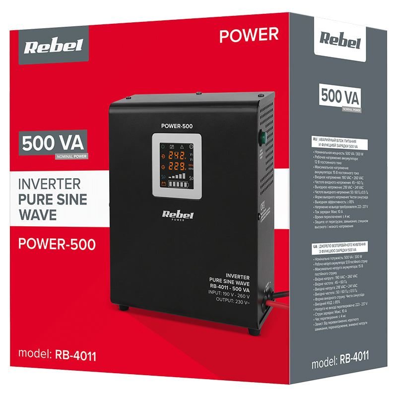 UPS Centrale Termice Sinus Rebel Pur 500va cu baterie reincarcabila