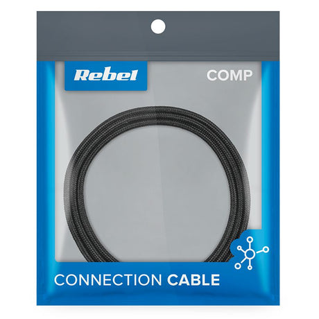 Cablu USB - USB tip C Rebel 100 CM Negru