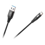 Cablu - Tip C 200 Cm Negru Rebel cu USB