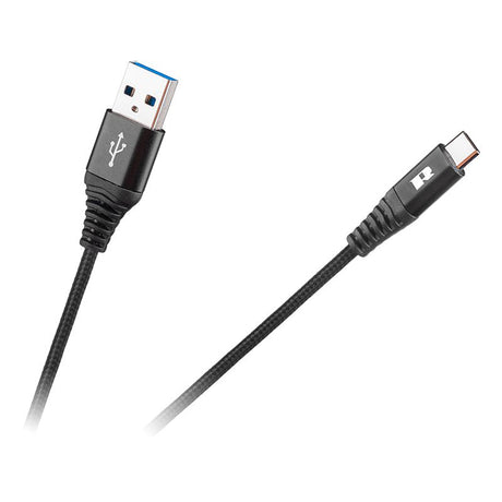 Cablu USB - USB tip C Rebel 200 CM Negru