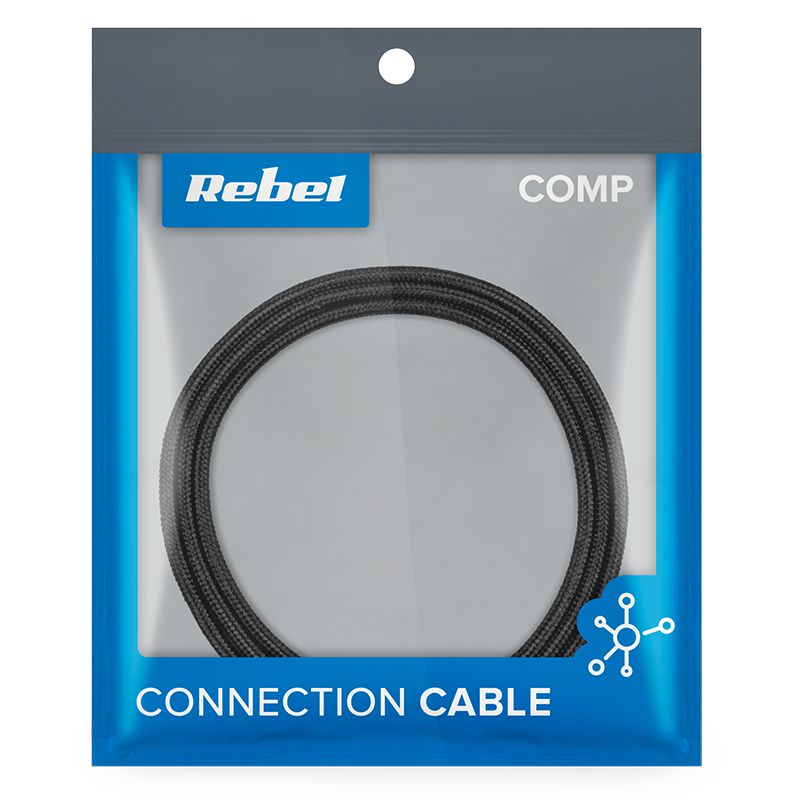 Cablu Magnetic 3 in 1 Negru Rebel cu USB
