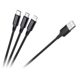 Cablu 3 in 1 Rebel cu USB